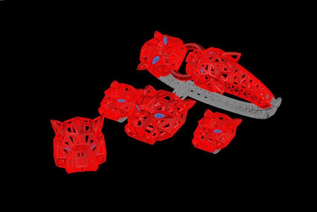 Mystic Panther A Locket Set of Power and Beauty 3D print model_2