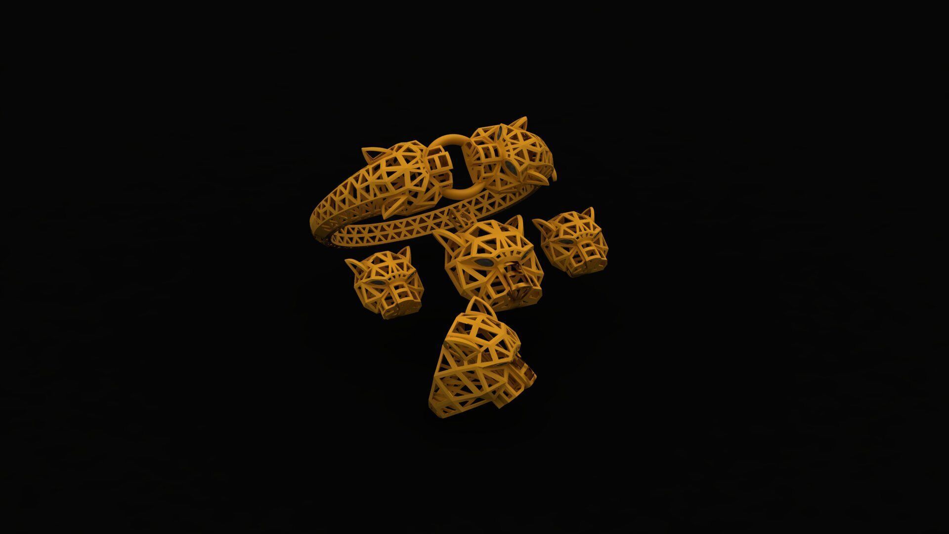 Mystic Panther A Locket Set of Power and Beauty 3D print model_8