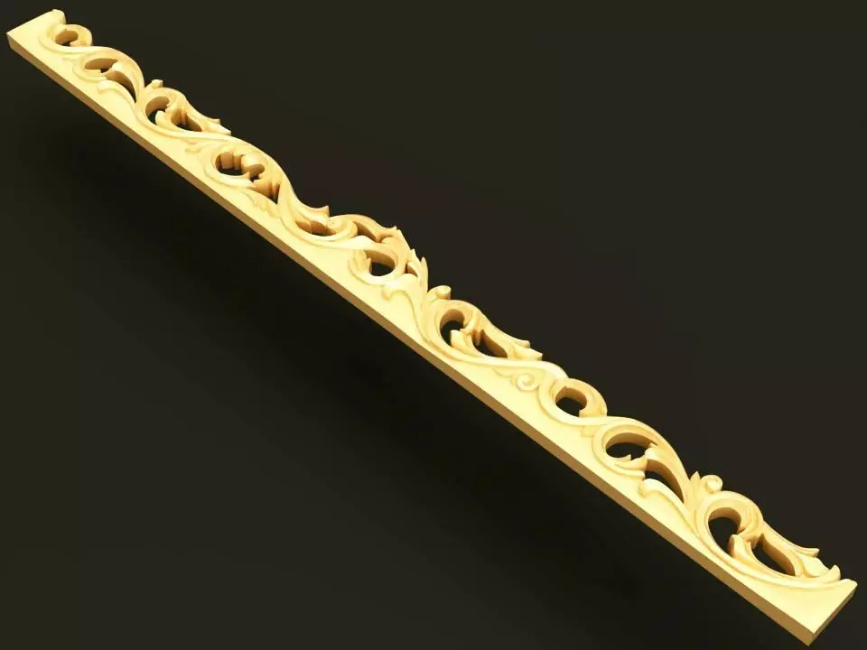 classic Baroque Rococo-style scroll carving 3D model