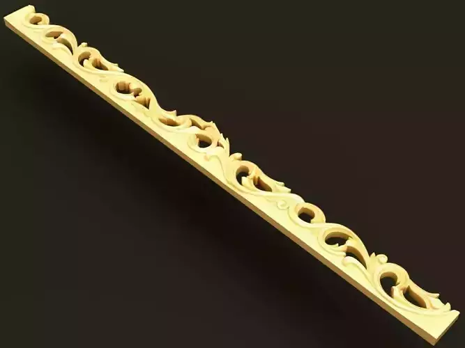 classic Baroque Rococo-style scroll carving 3D model