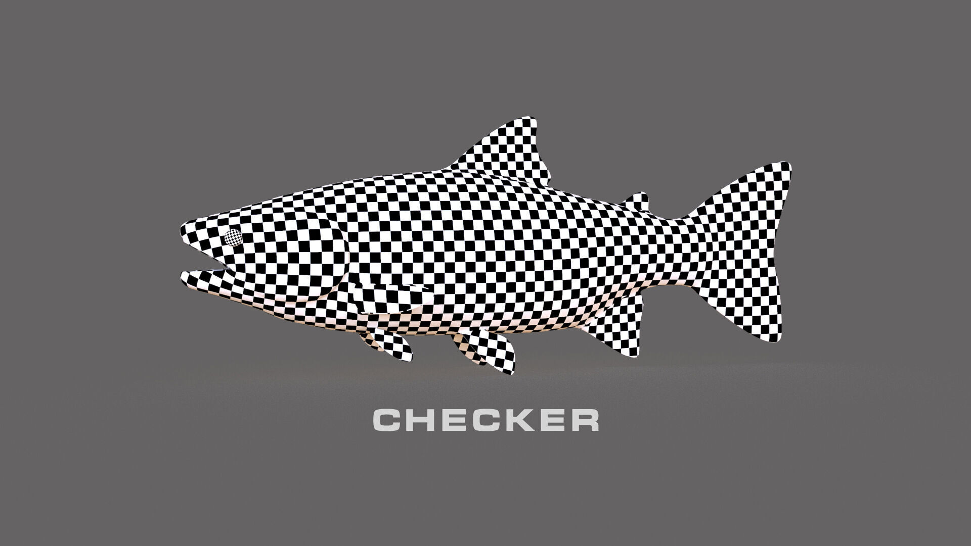 Low-Poly Rainbow Trout Animated Low-poly 3D model_14