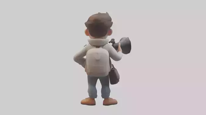 Cartoon Photographer Assistant model