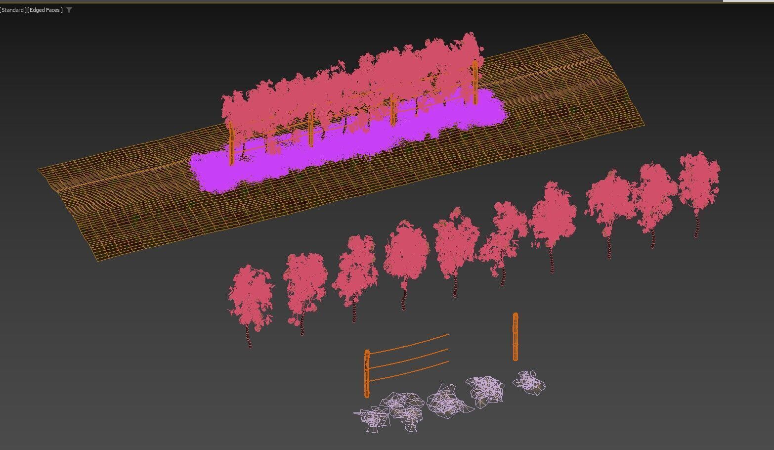 Vineyard Grapes Plant  3D model_6