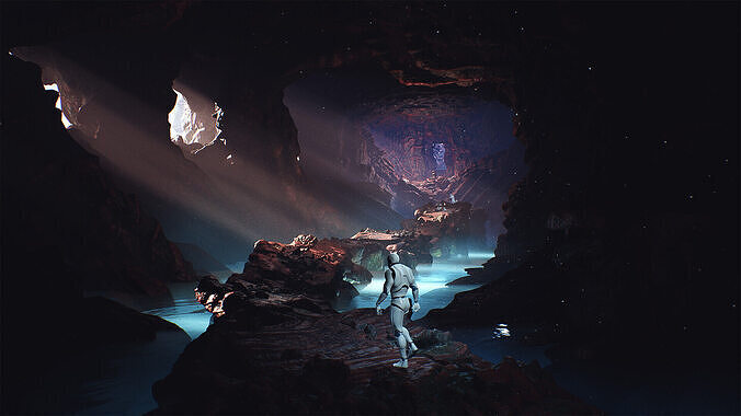 Whimsical Caves Kit - Unreal Engine Cave Pack Low-poly 3D model