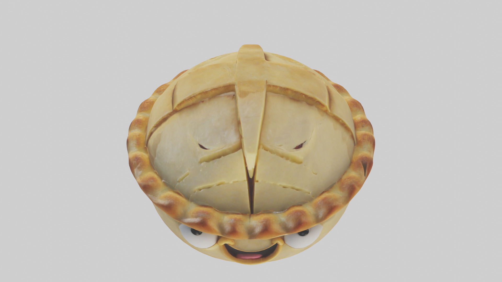 Cartoon Pie model 3D model_16