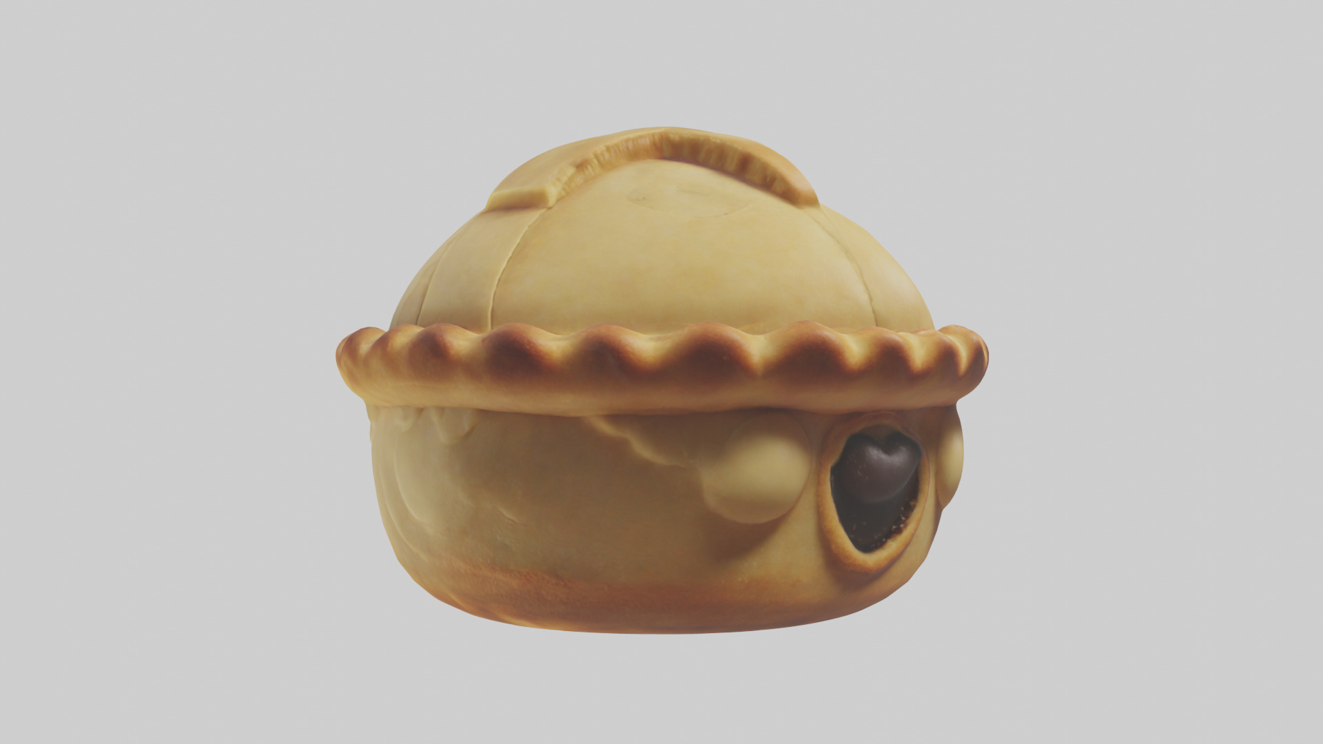 Cartoon Pie model 3D model_1