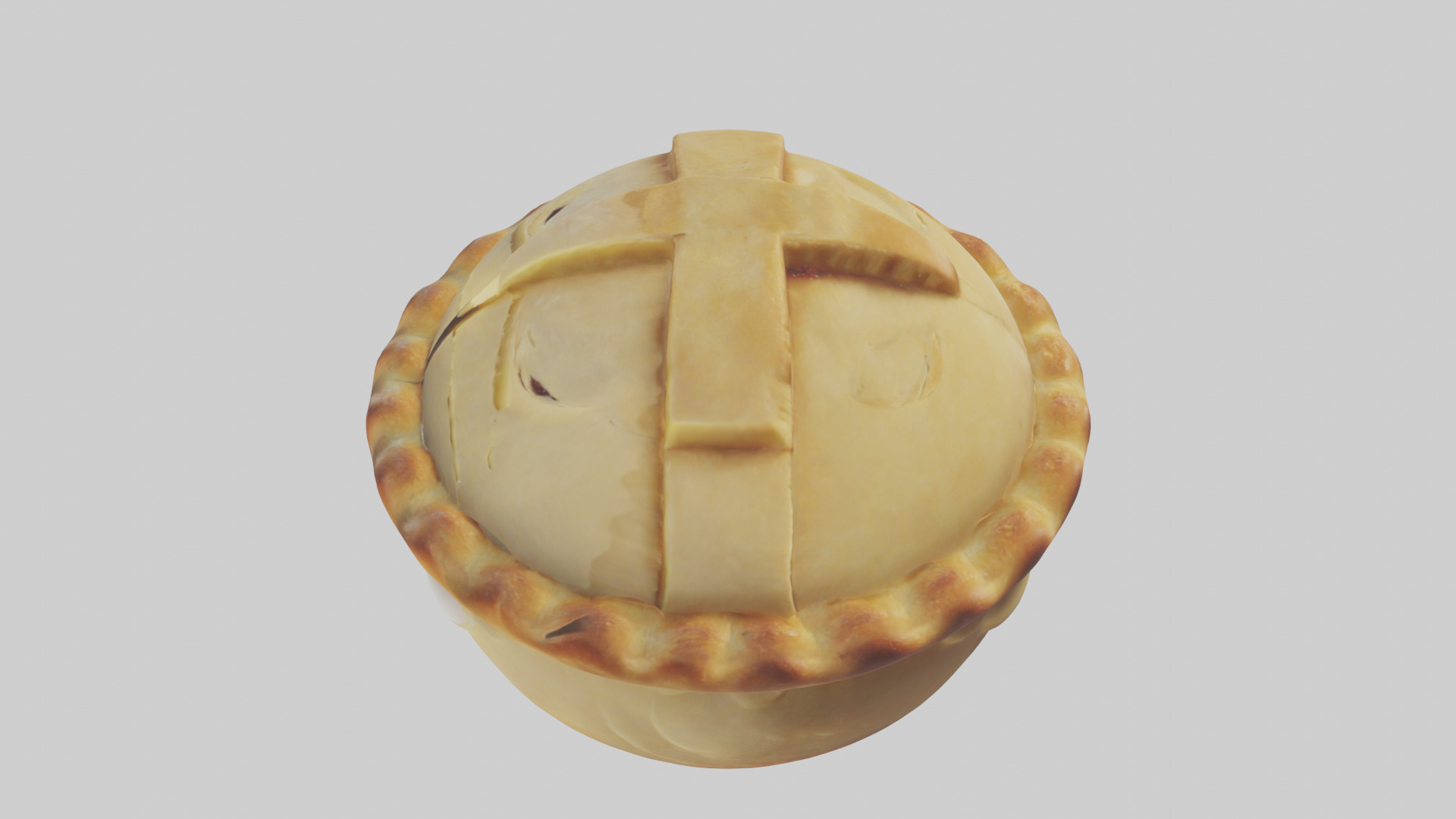 Cartoon Pie model 3D model_17