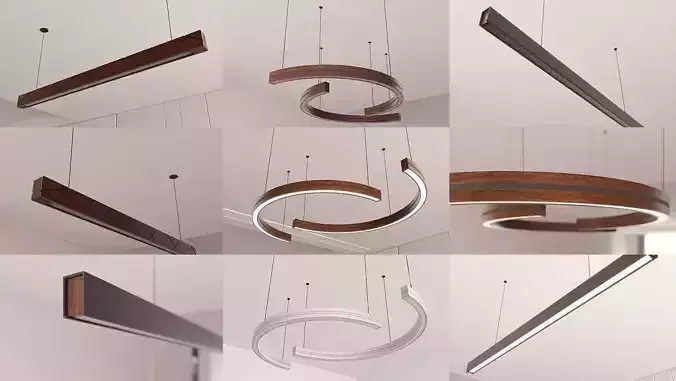 Pendant Lights Pack 3D Model Collection