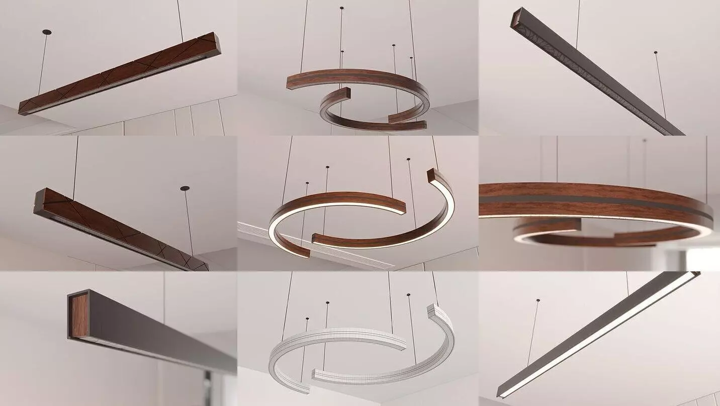 Pendant Lights Pack 3D Model Collection_0