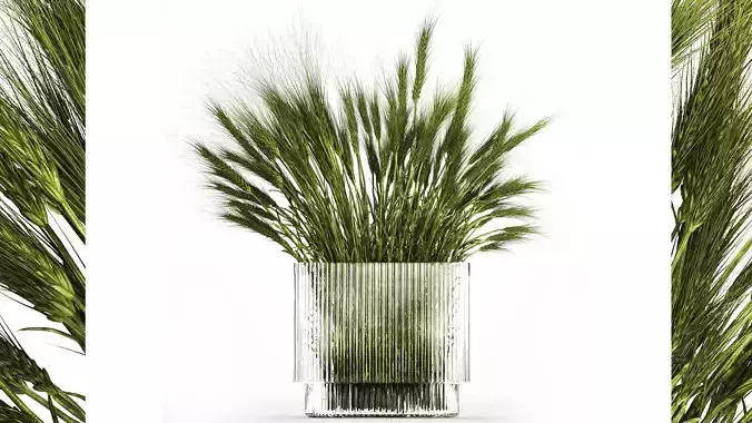 Summer Bouquet Of Wild Flowers Wheat Spikelet 499  3D model
