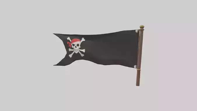 Cartoon Pirate Flag model