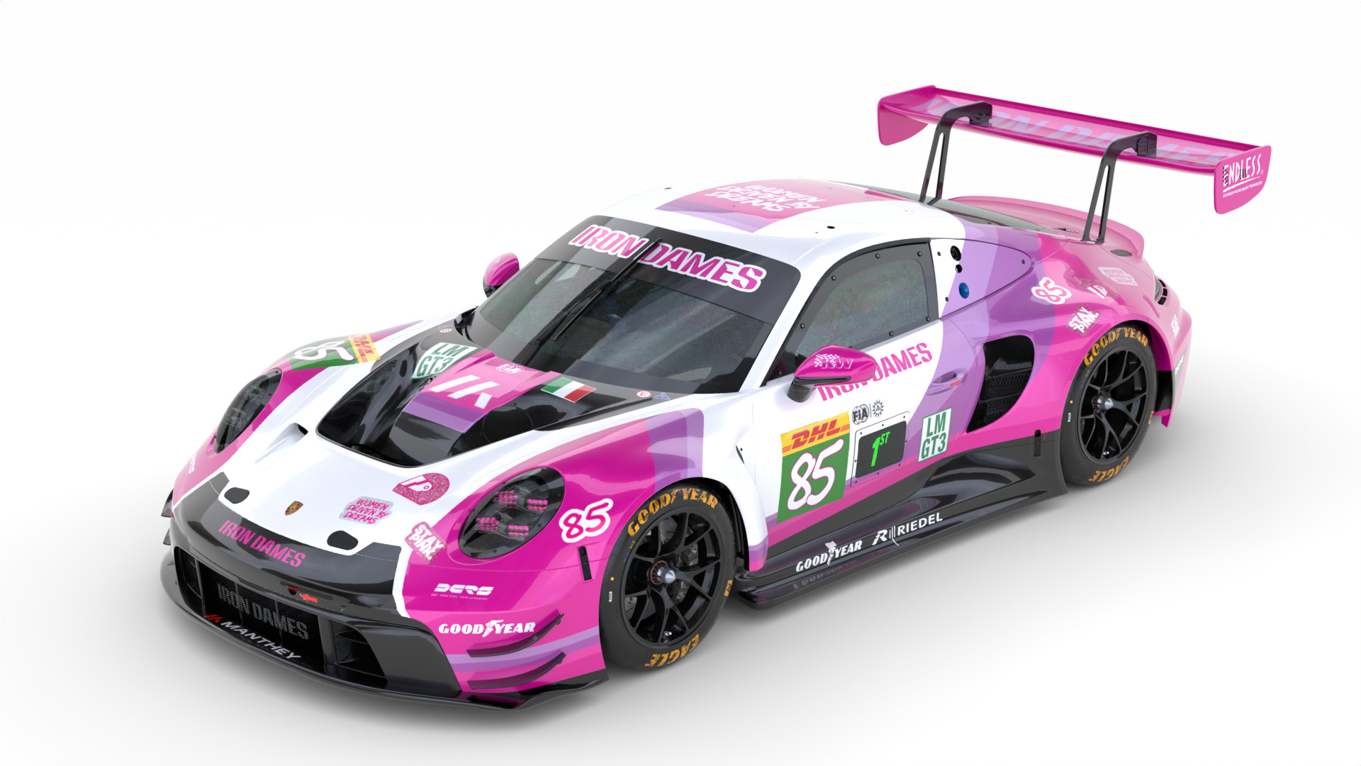Minichamps Porsche 911 GT3 RSR – 1/43 – Rose – Réf 403086703 – Neuve