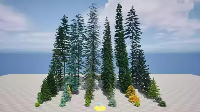 AB3D Plants - Volume 9 Firs for UE5 3D model