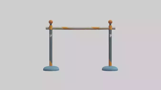 Cartoon Pole Vault Bar model