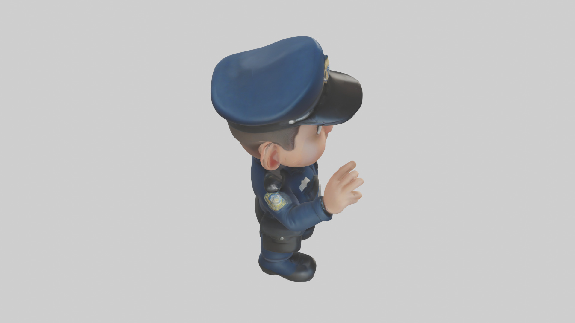 Cartoon Police Officer model 3D model_18