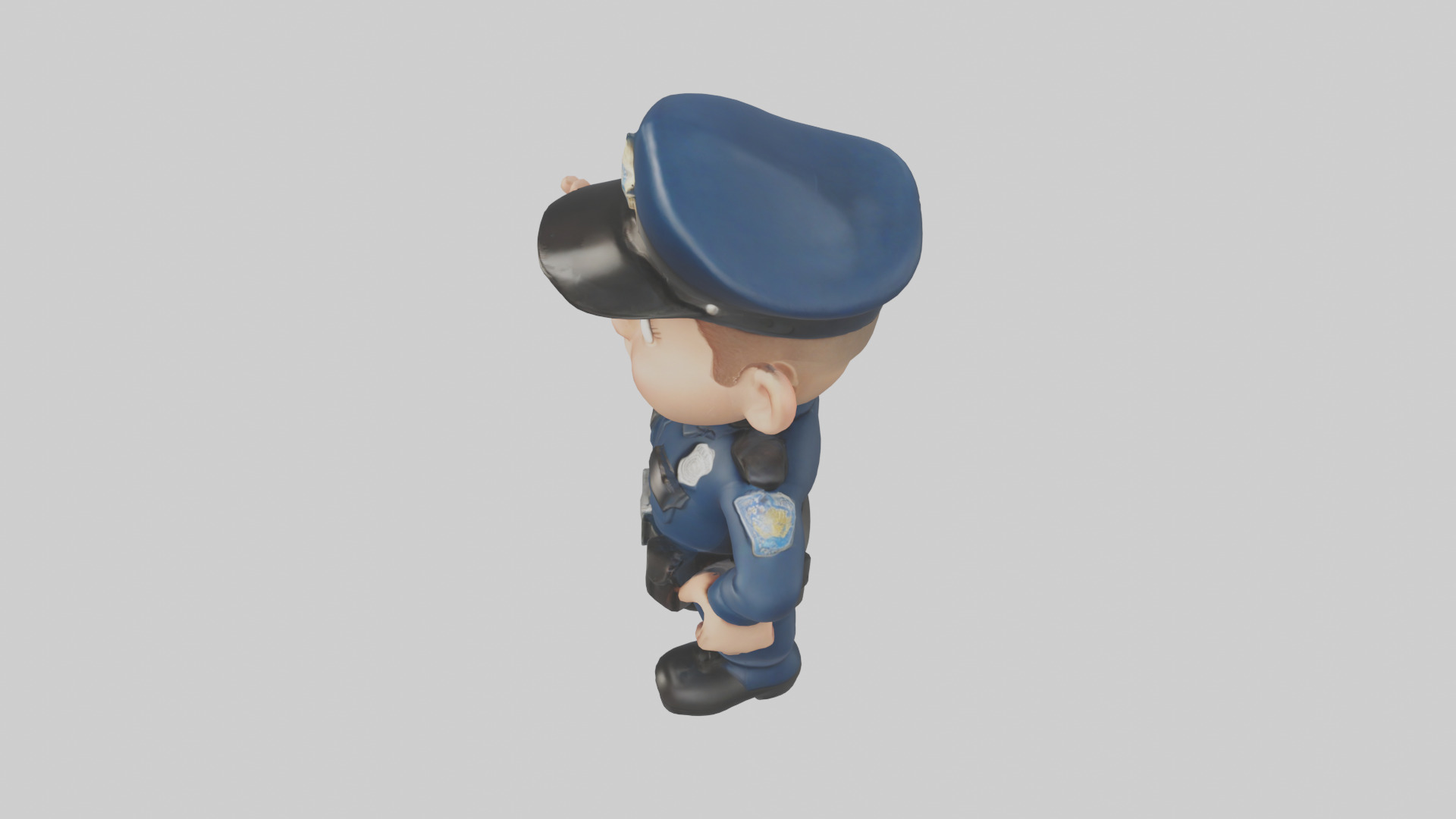 Cartoon Police Officer model 3D model_17