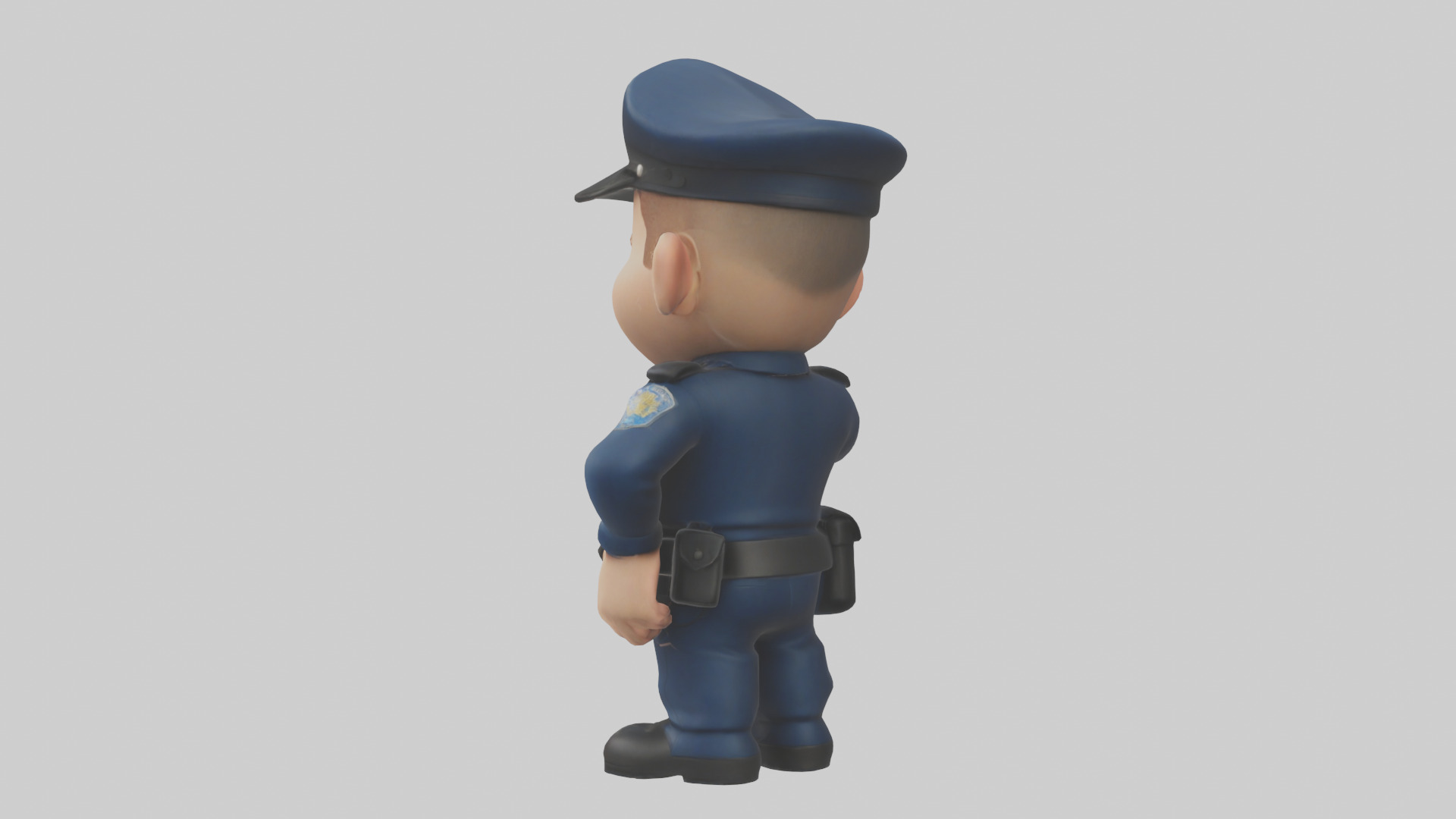 Cartoon Police Officer model 3D model_1