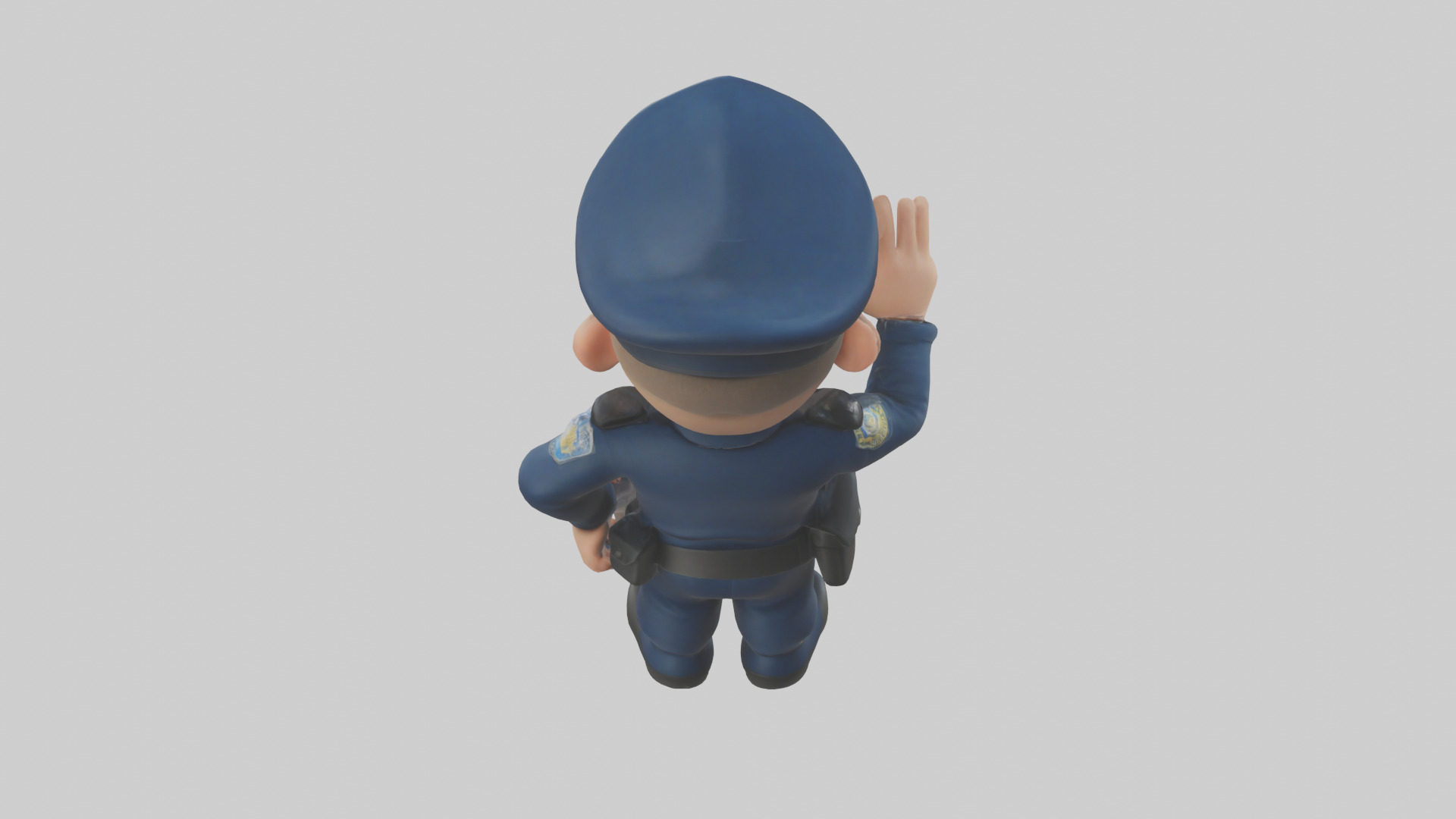 Cartoon Police Officer model 3D model_15