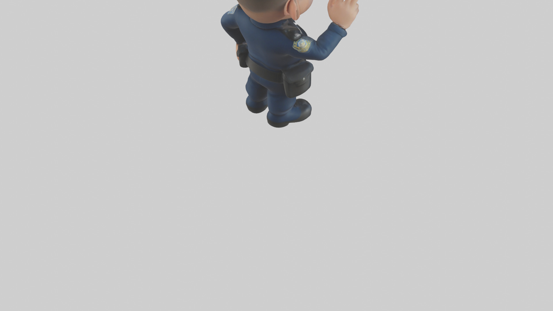 Cartoon Police Officer model 3D model_4