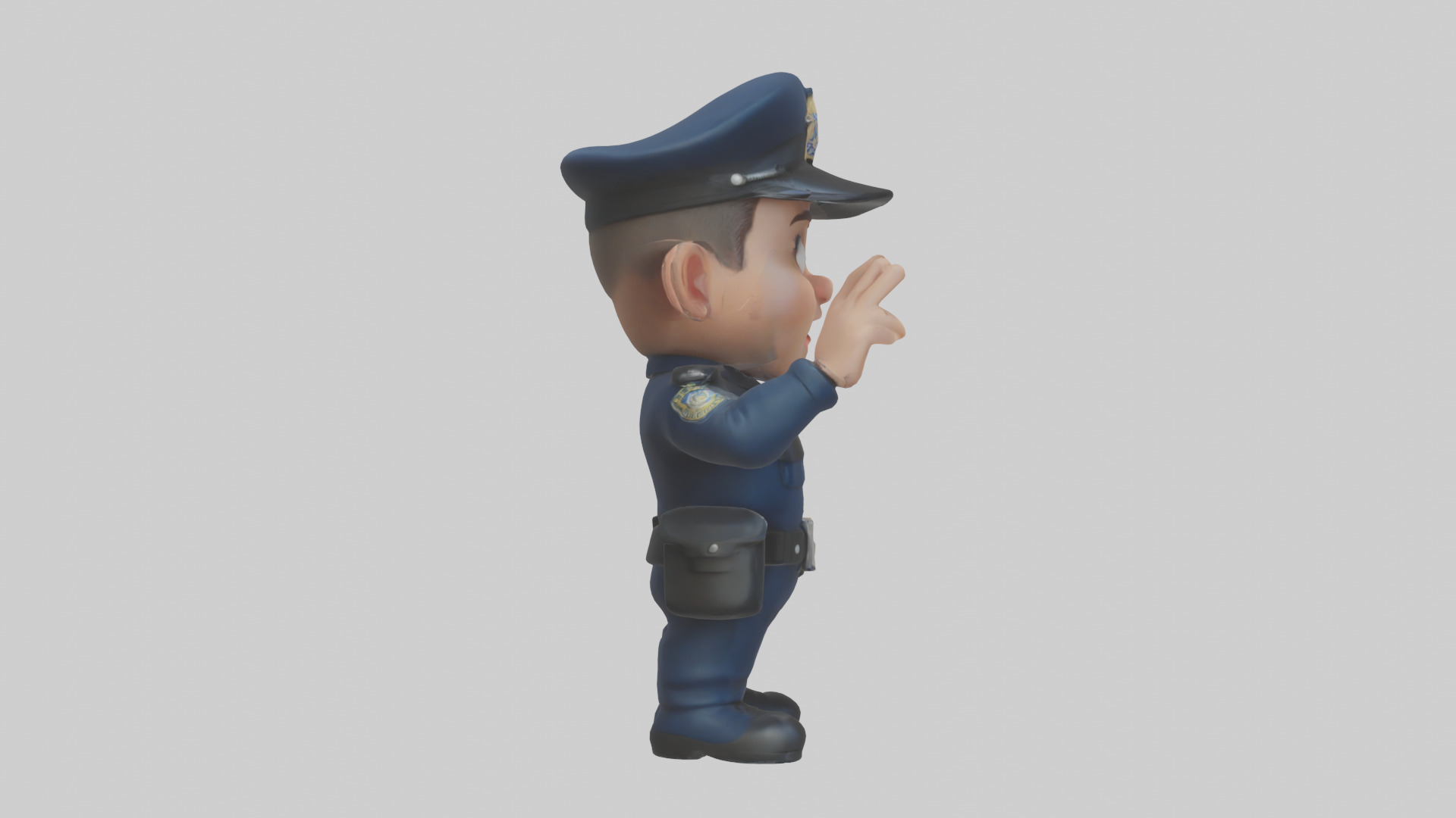 Cartoon Police Officer model 3D model_13