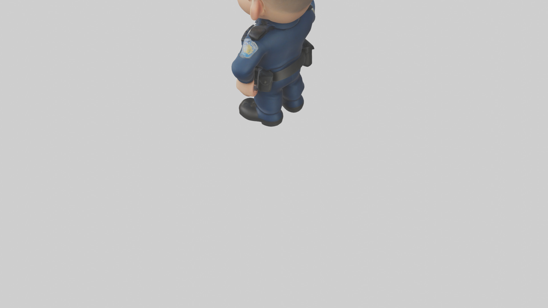 Cartoon Police Officer model 3D model_3
