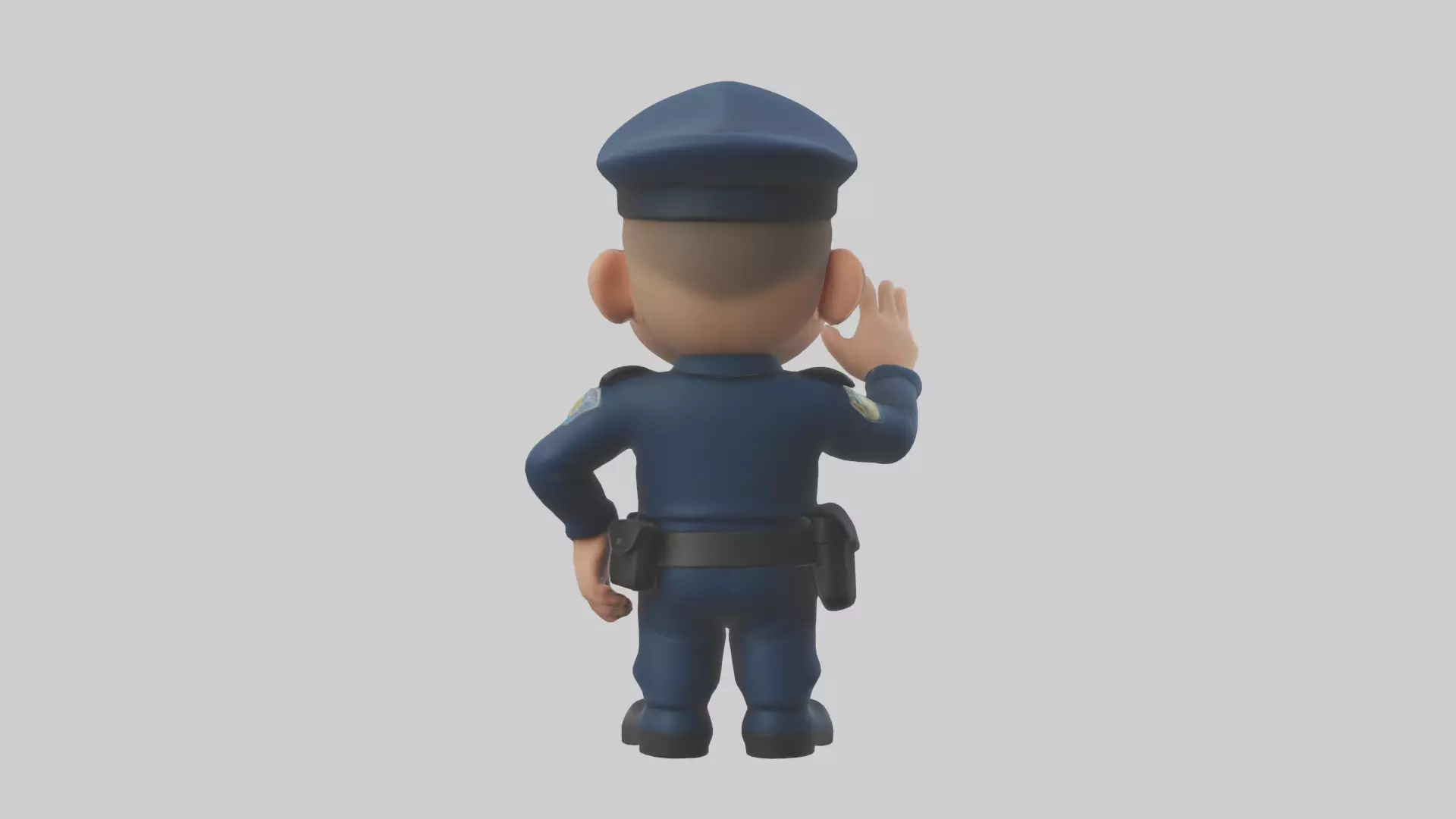 Cartoon Police Officer model 3D model_0