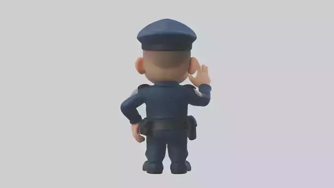 Cartoon Police Officer model