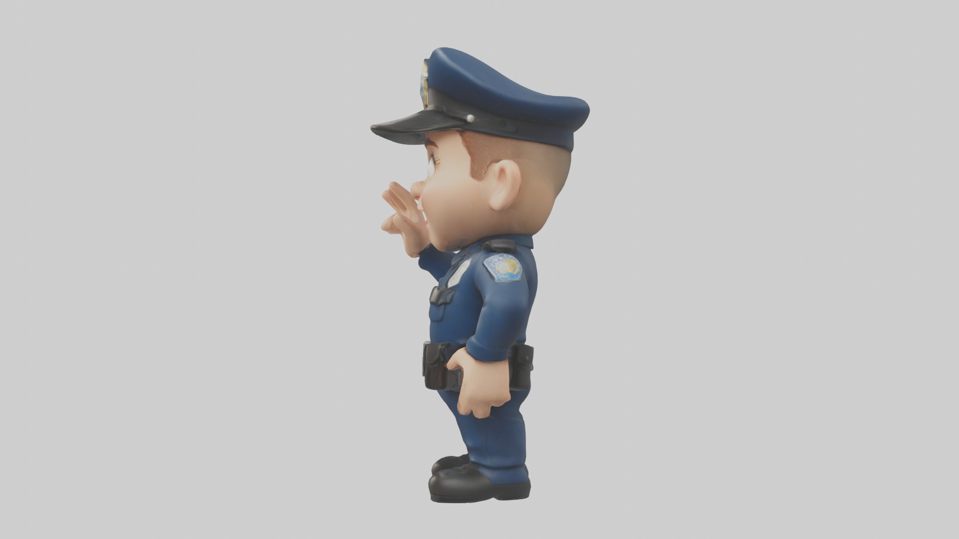 Cartoon Police Officer model 3D model_12