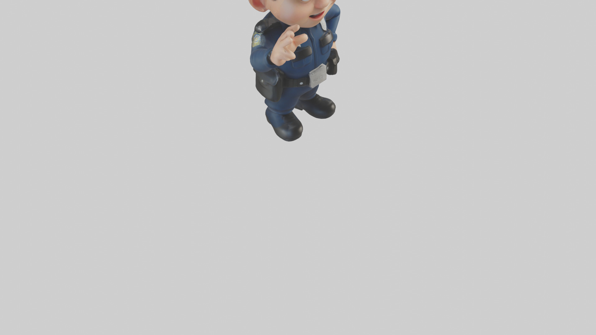 Cartoon Police Officer model 3D model_6