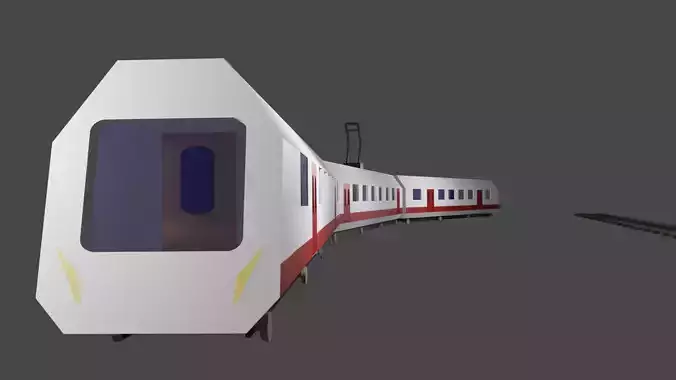Metro and Subway Train - Rigged 3D model