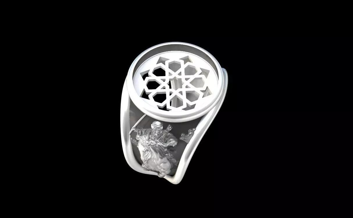 Signet ring first horseman of apocalypse 3D print model