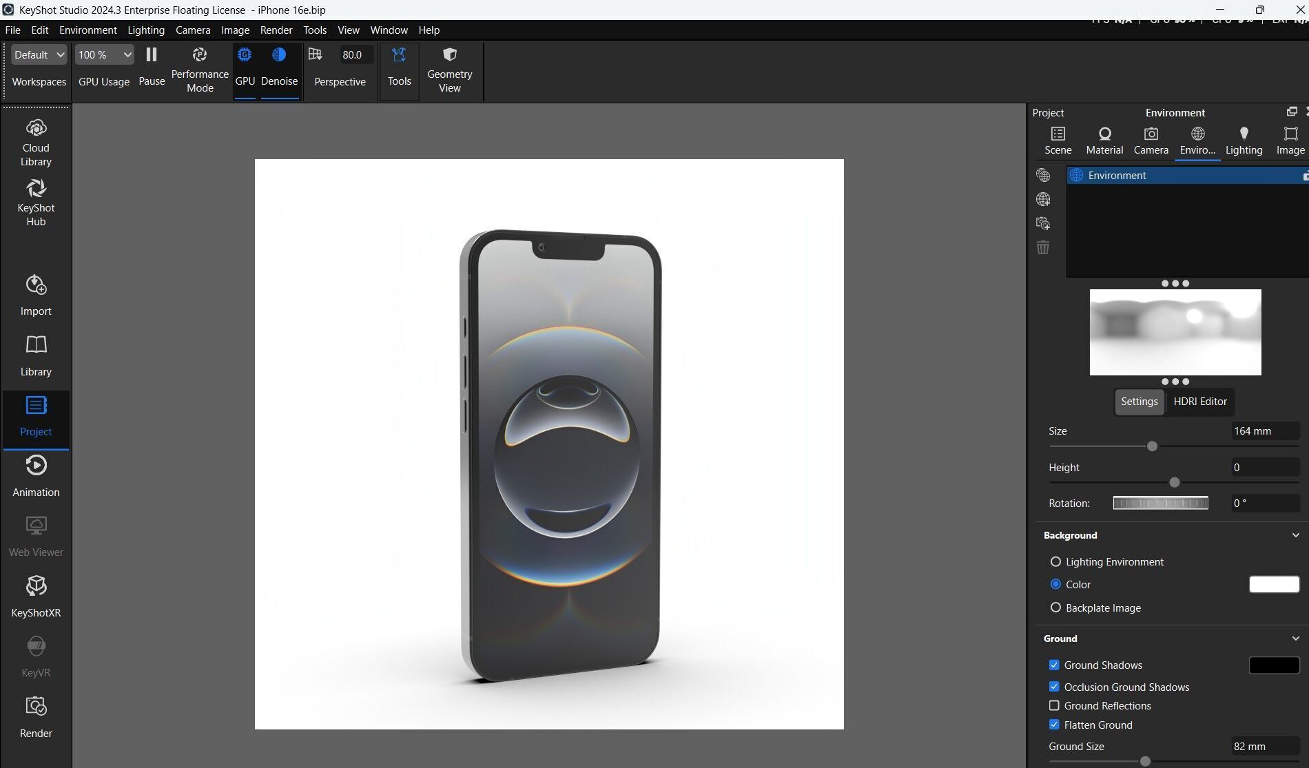 Apple iPhone 16e Low-poly 3D model_29