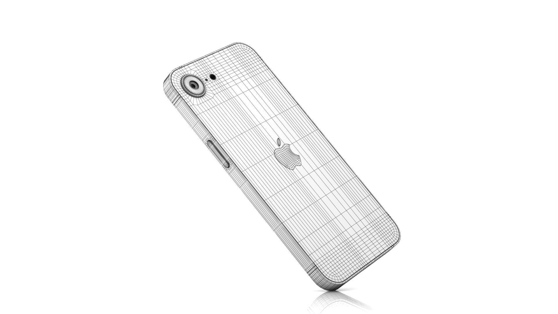 Apple iPhone 16e Low-poly 3D model_19