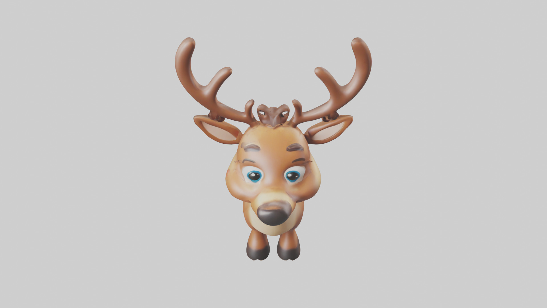 Cartoon Reindeer model 3D model_16