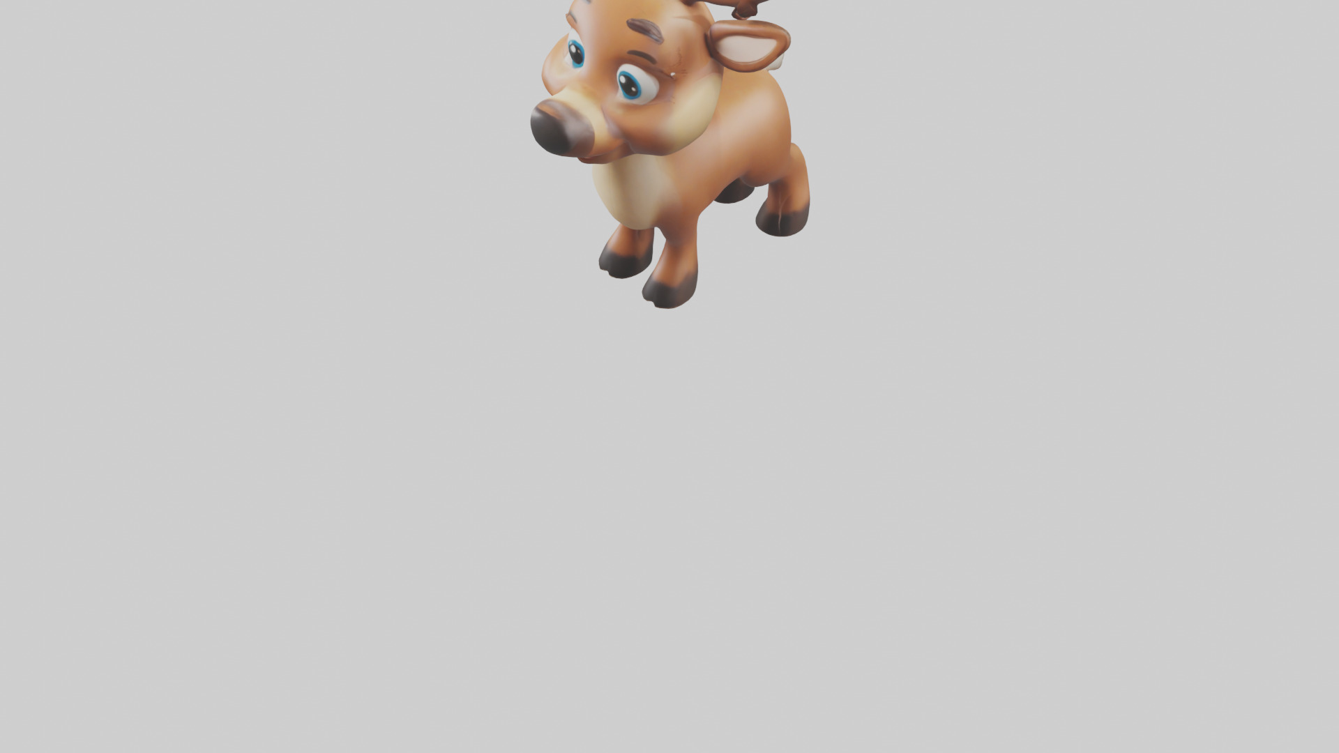 Cartoon Reindeer model 3D model_5