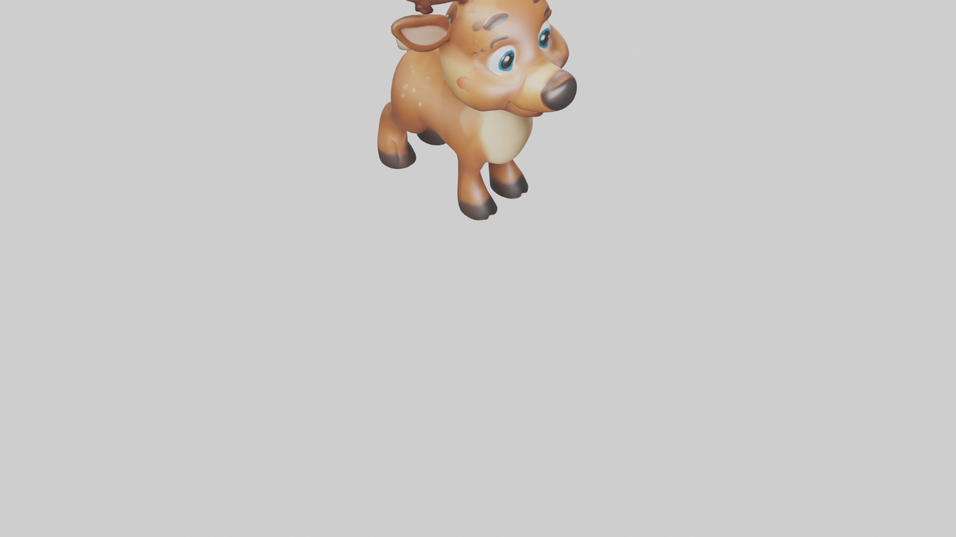 Cartoon Reindeer model 3D model_6