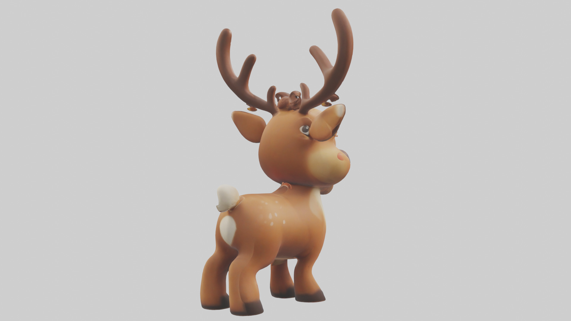 Cartoon Reindeer model 3D model_2