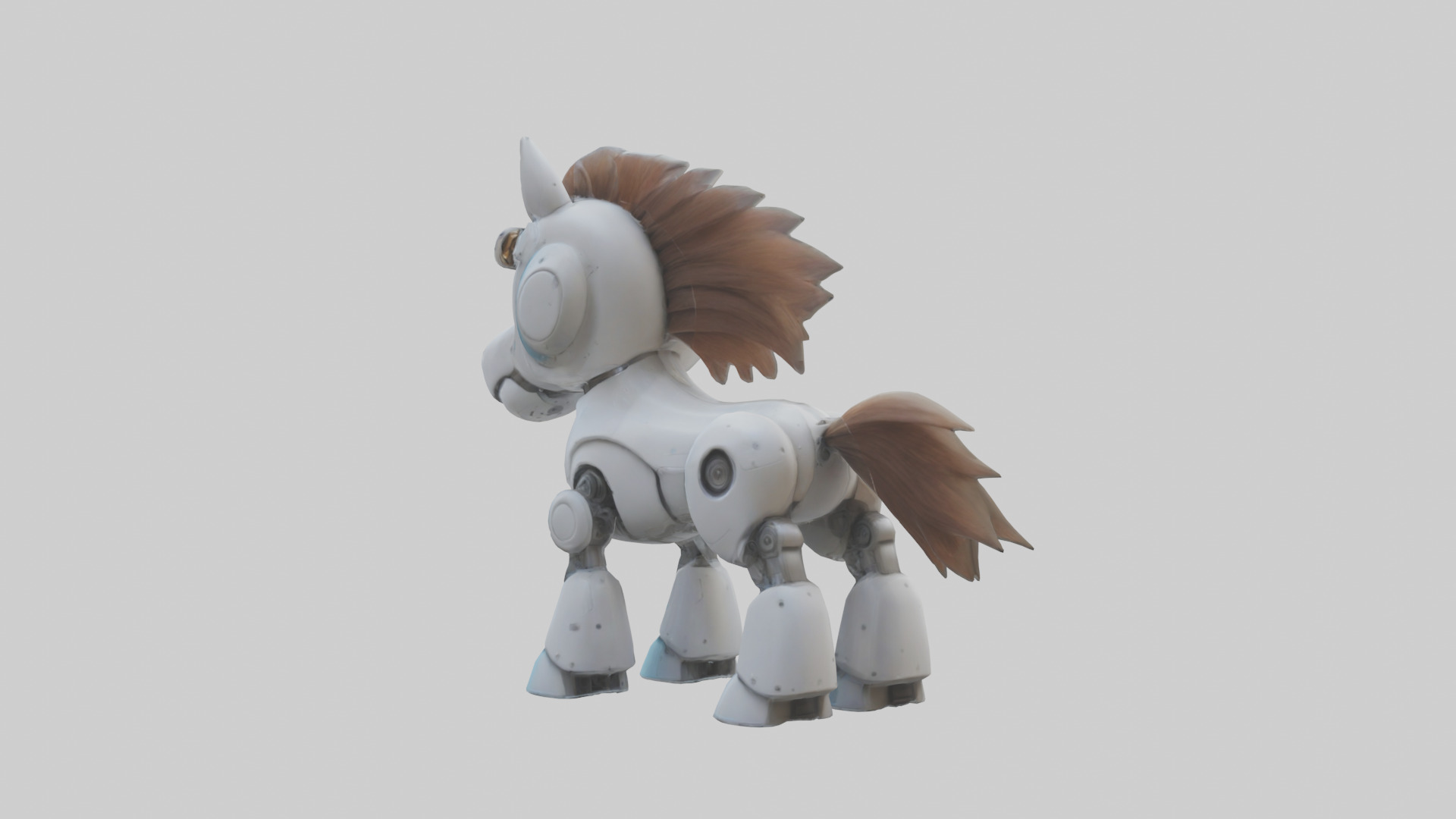 Cartoon Robot Horse model 3D model_1