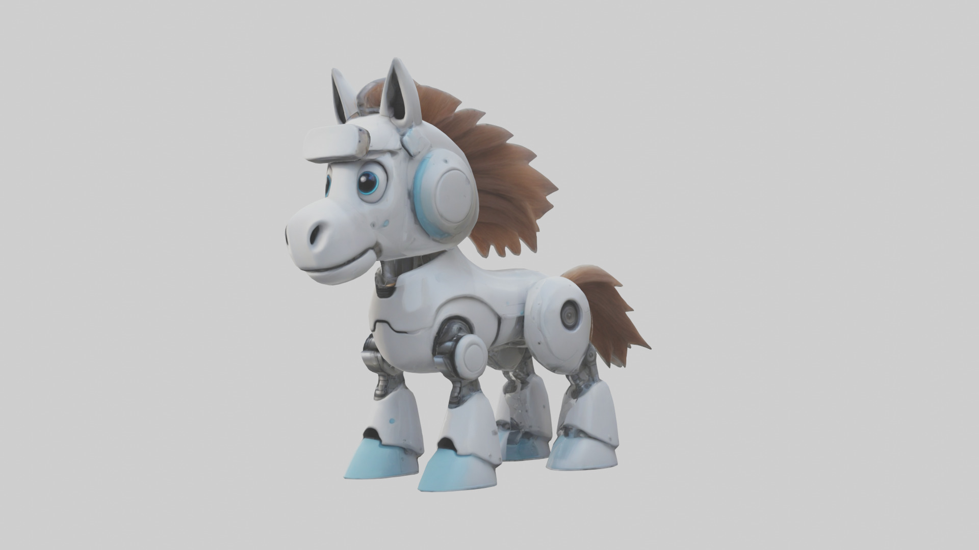 Cartoon Robot Horse model 3D model_10