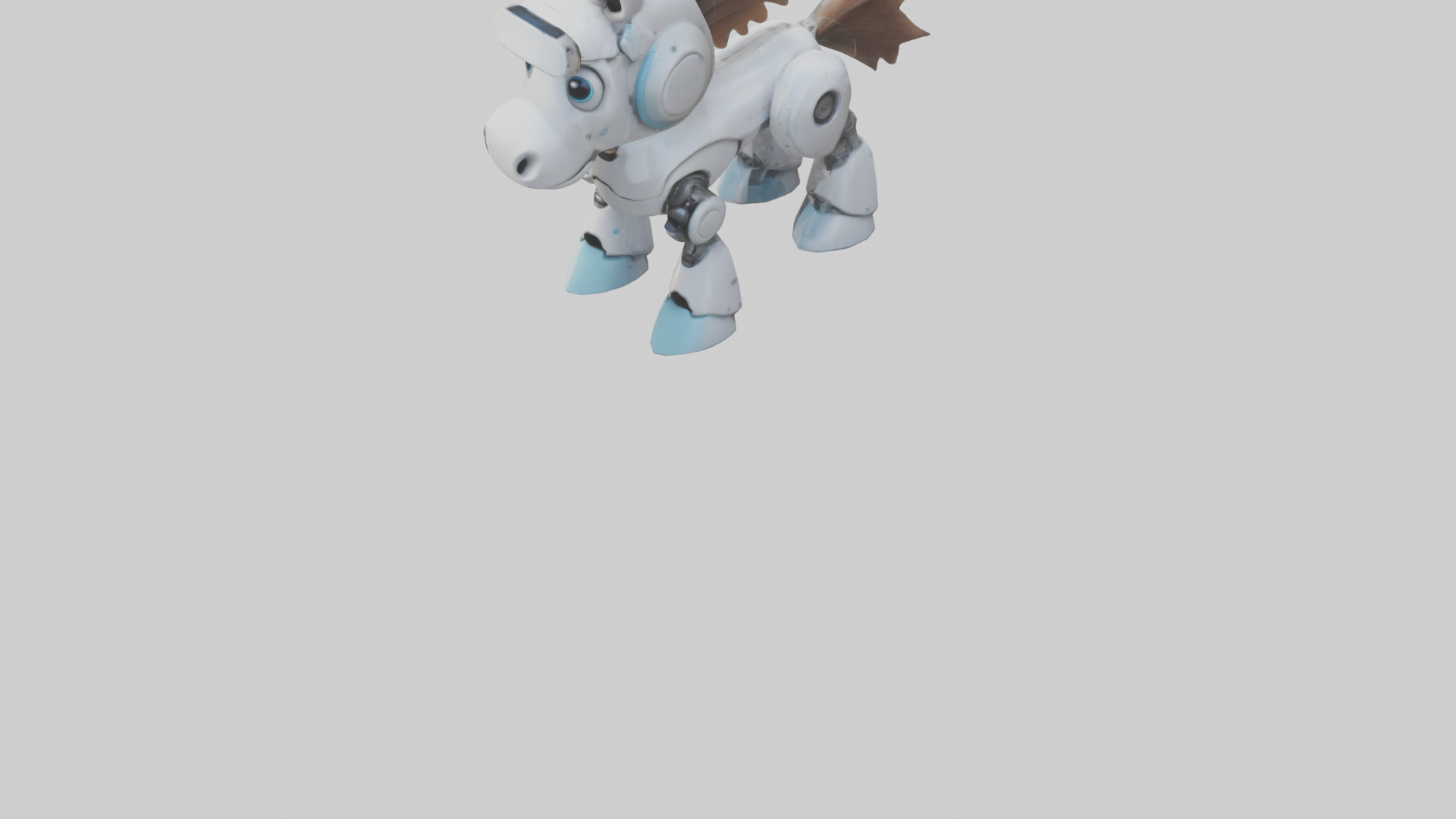 Cartoon Robot Horse model 3D model_5