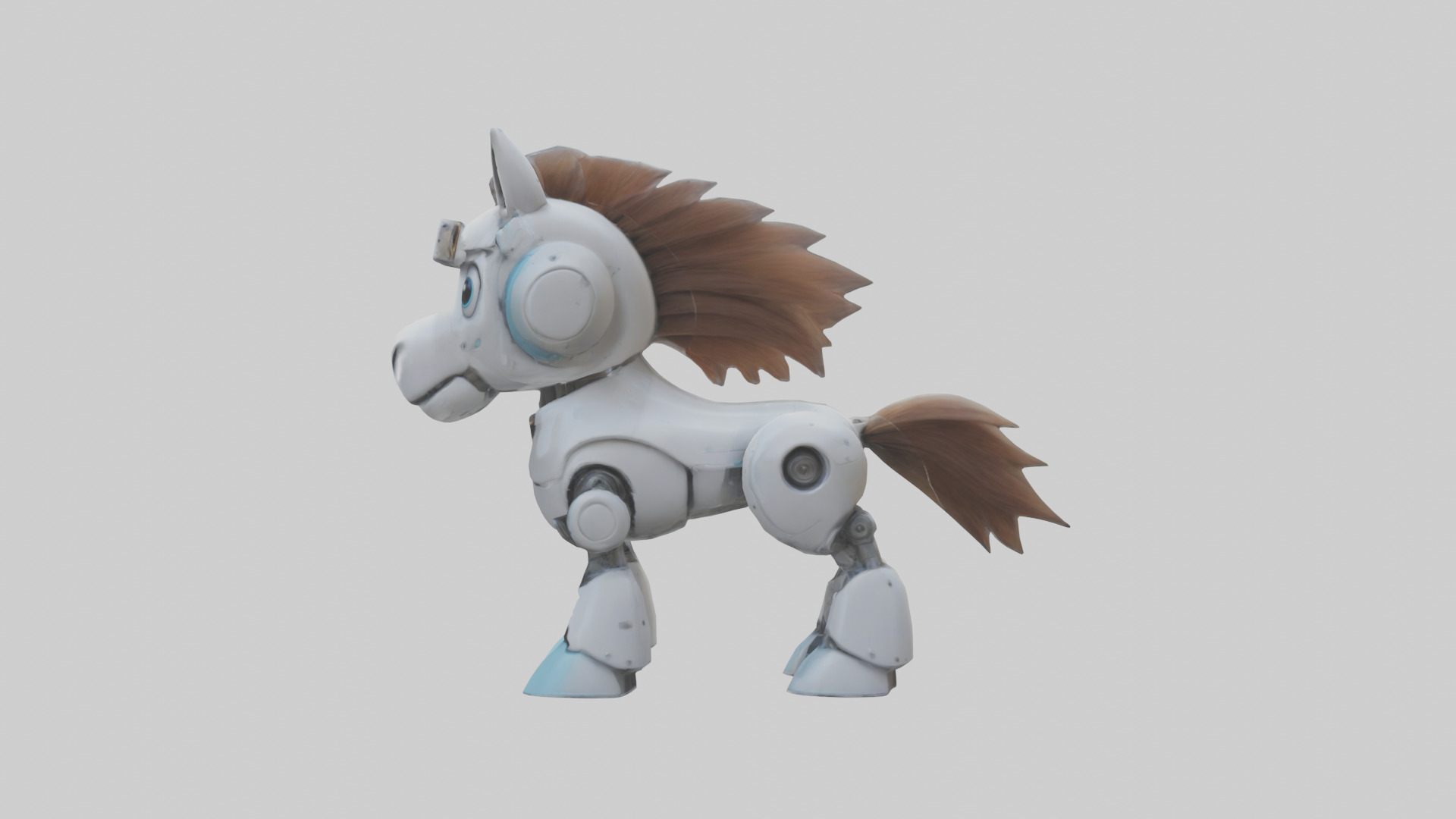 Cartoon Robot Horse model 3D model_12