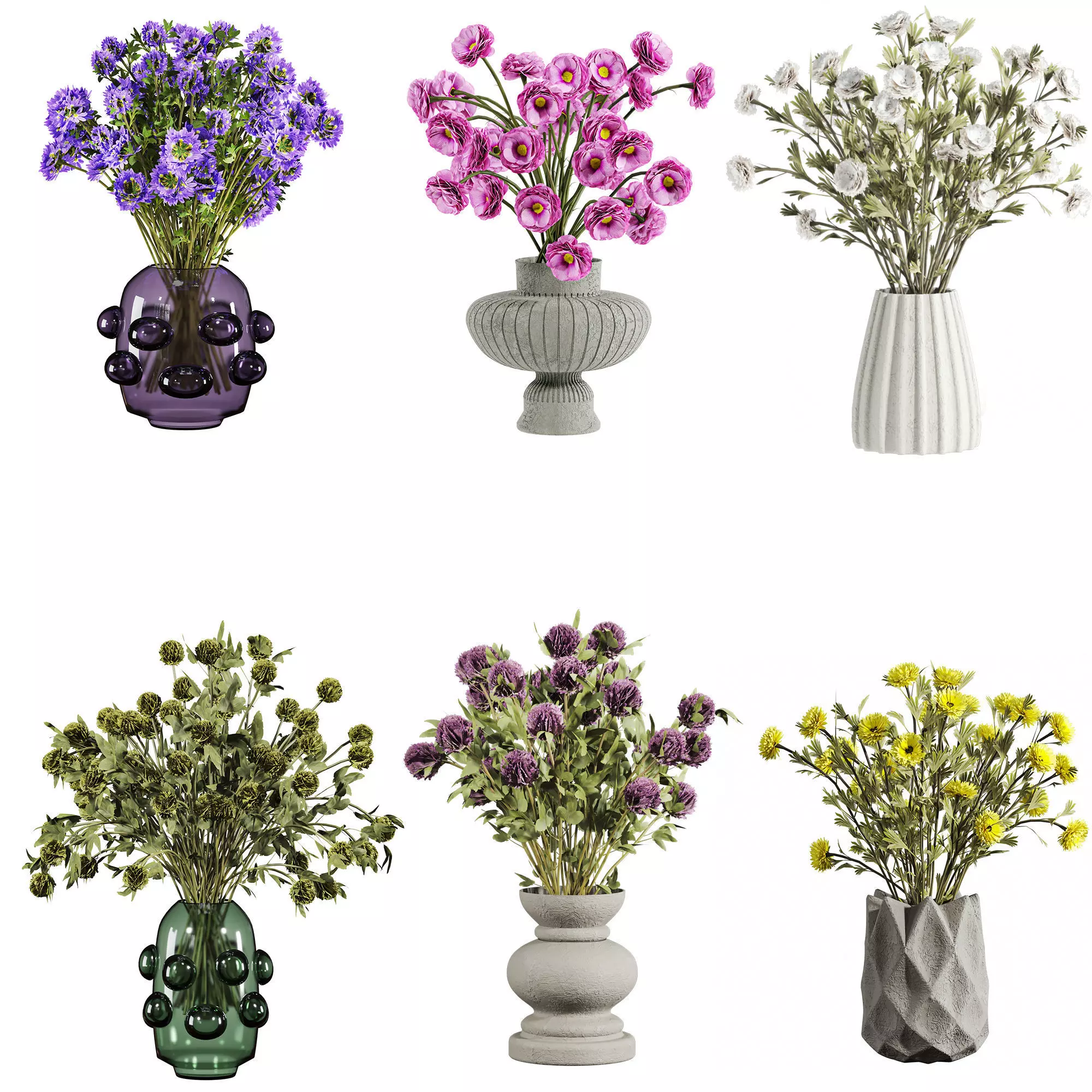 bouquet set 3D model_0