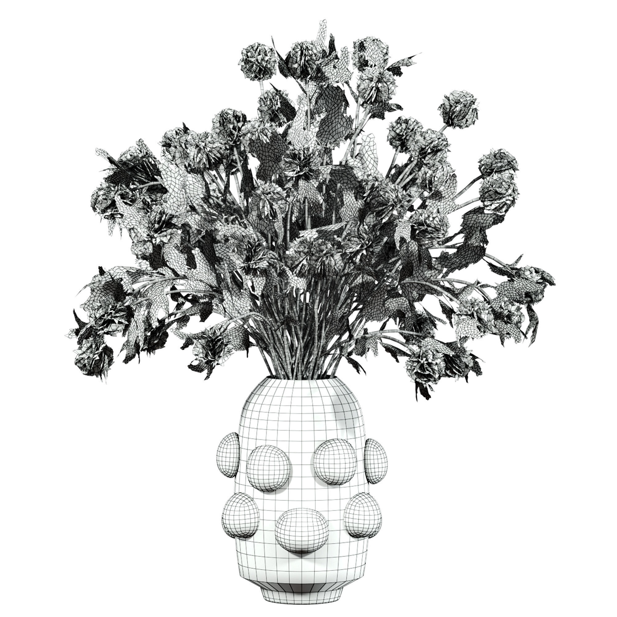 bouquet set 3D model_11