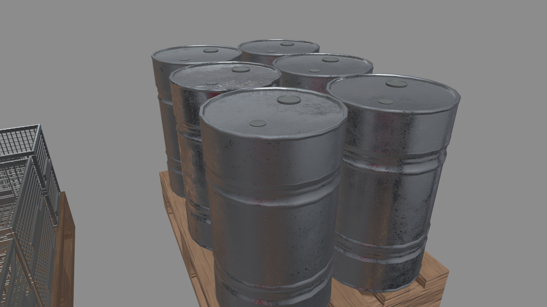 Wooden Pallets Pack Low-poly 3D model_9