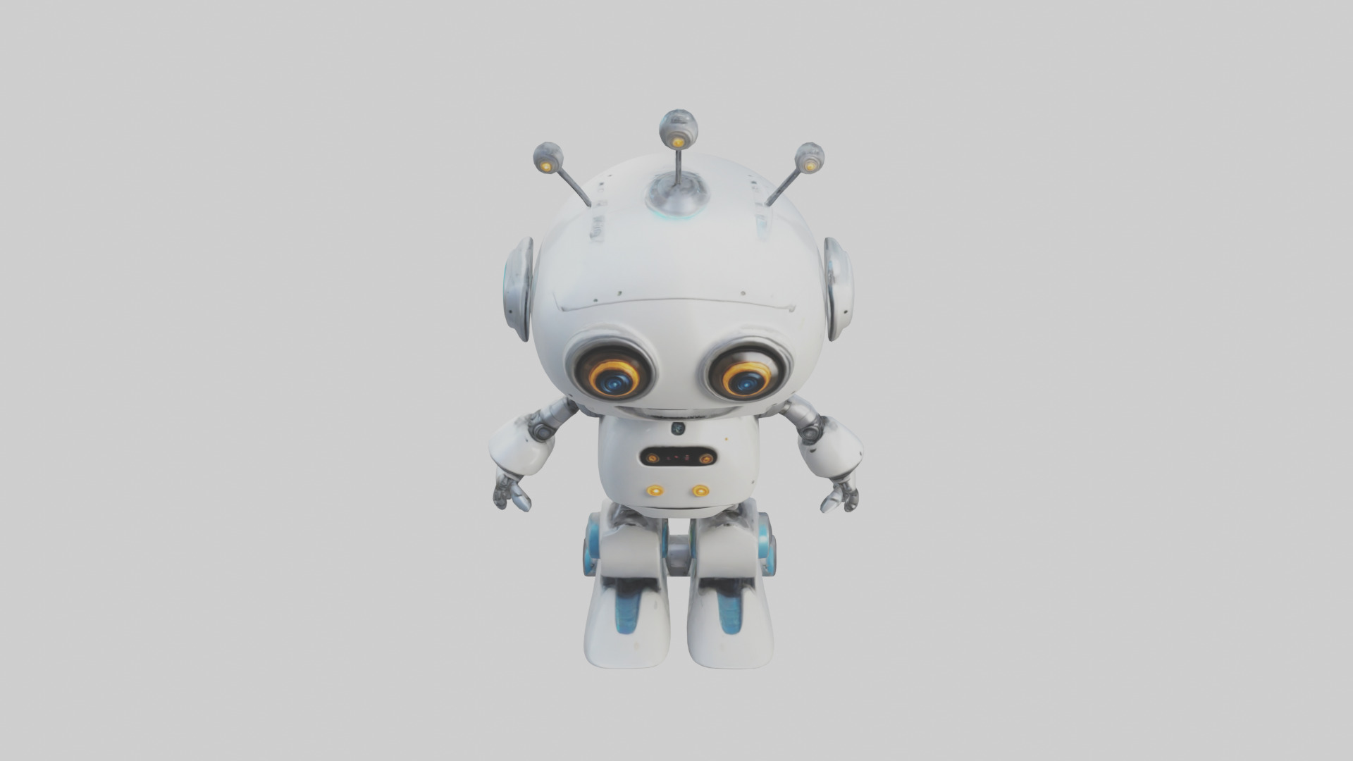 Cartoon Robot model 3D model_16