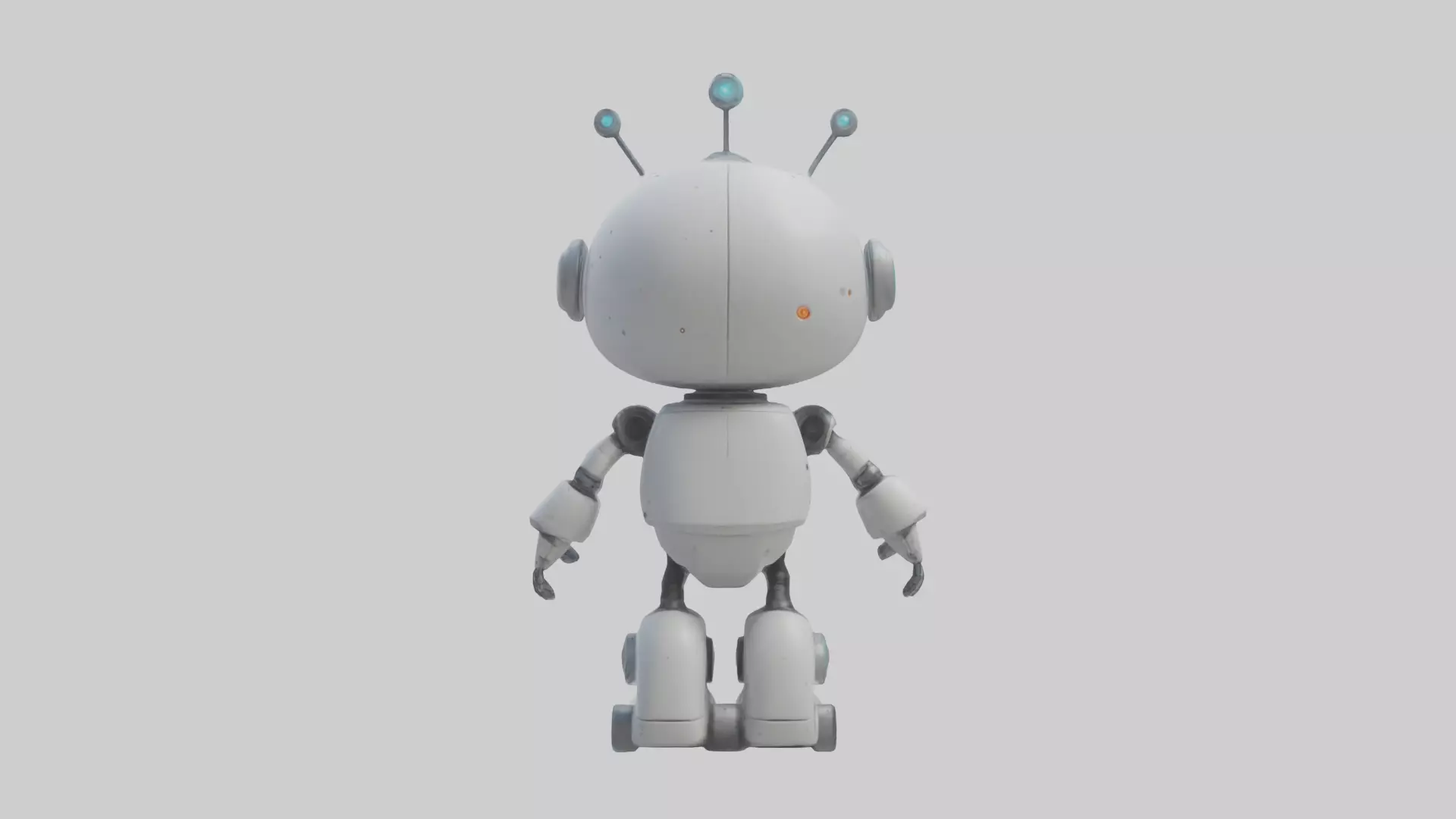 Cartoon Robot model 3D model_0
