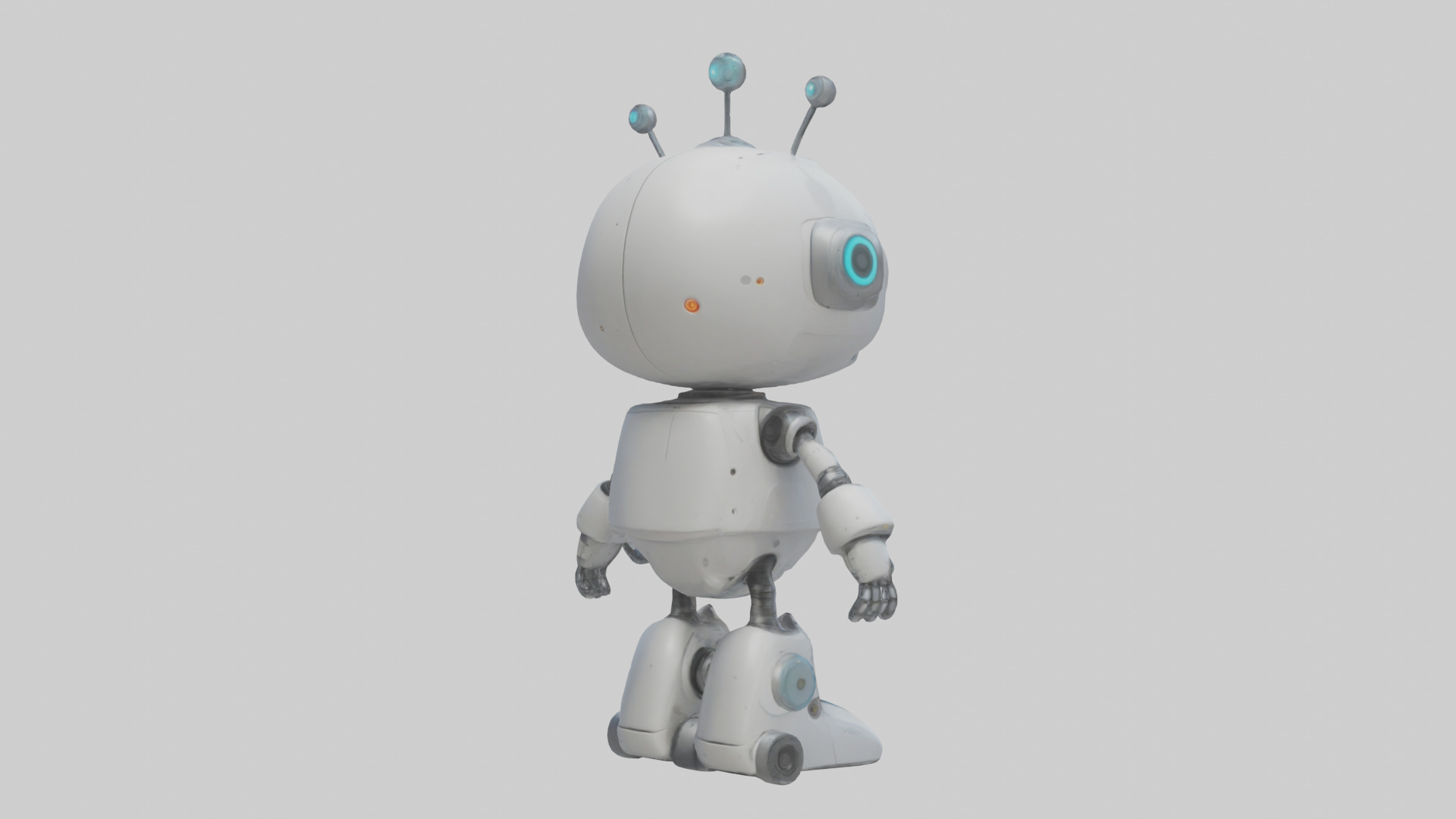 Cartoon Robot model 3D model_2