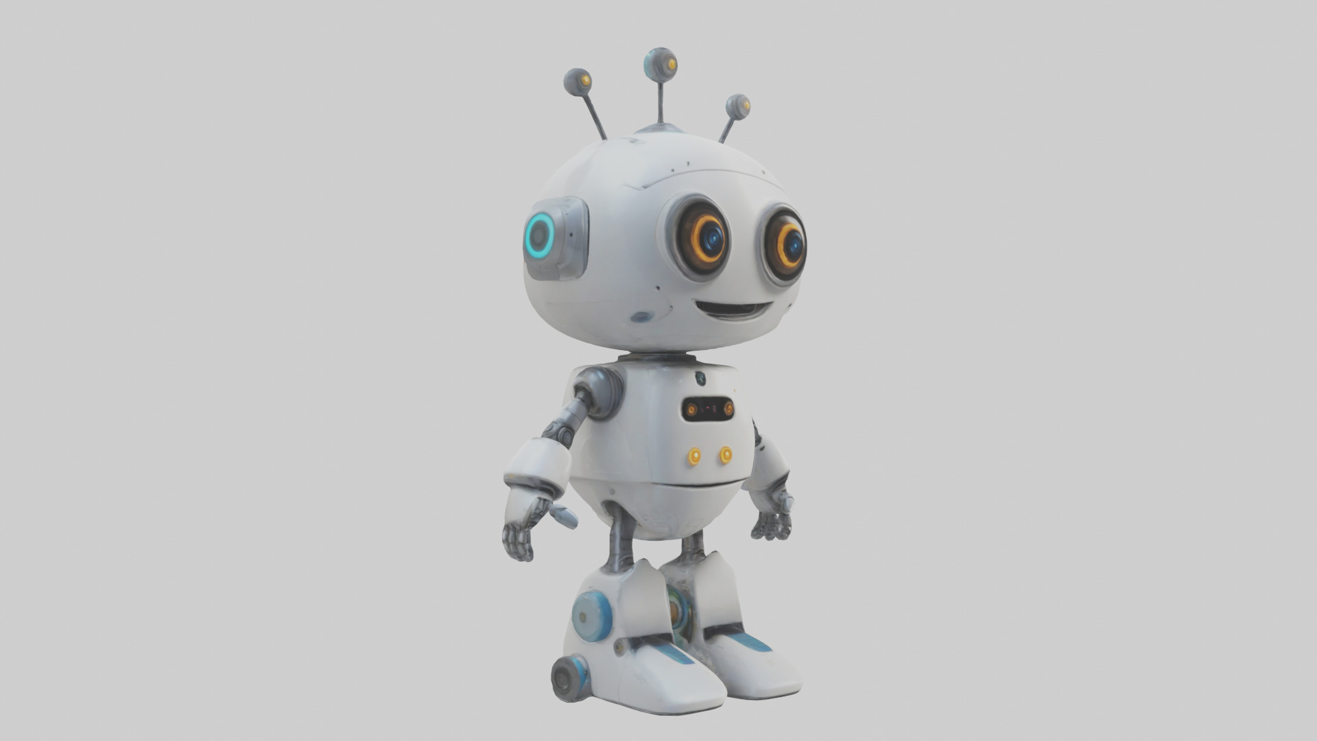 Cartoon Robot model 3D model_11