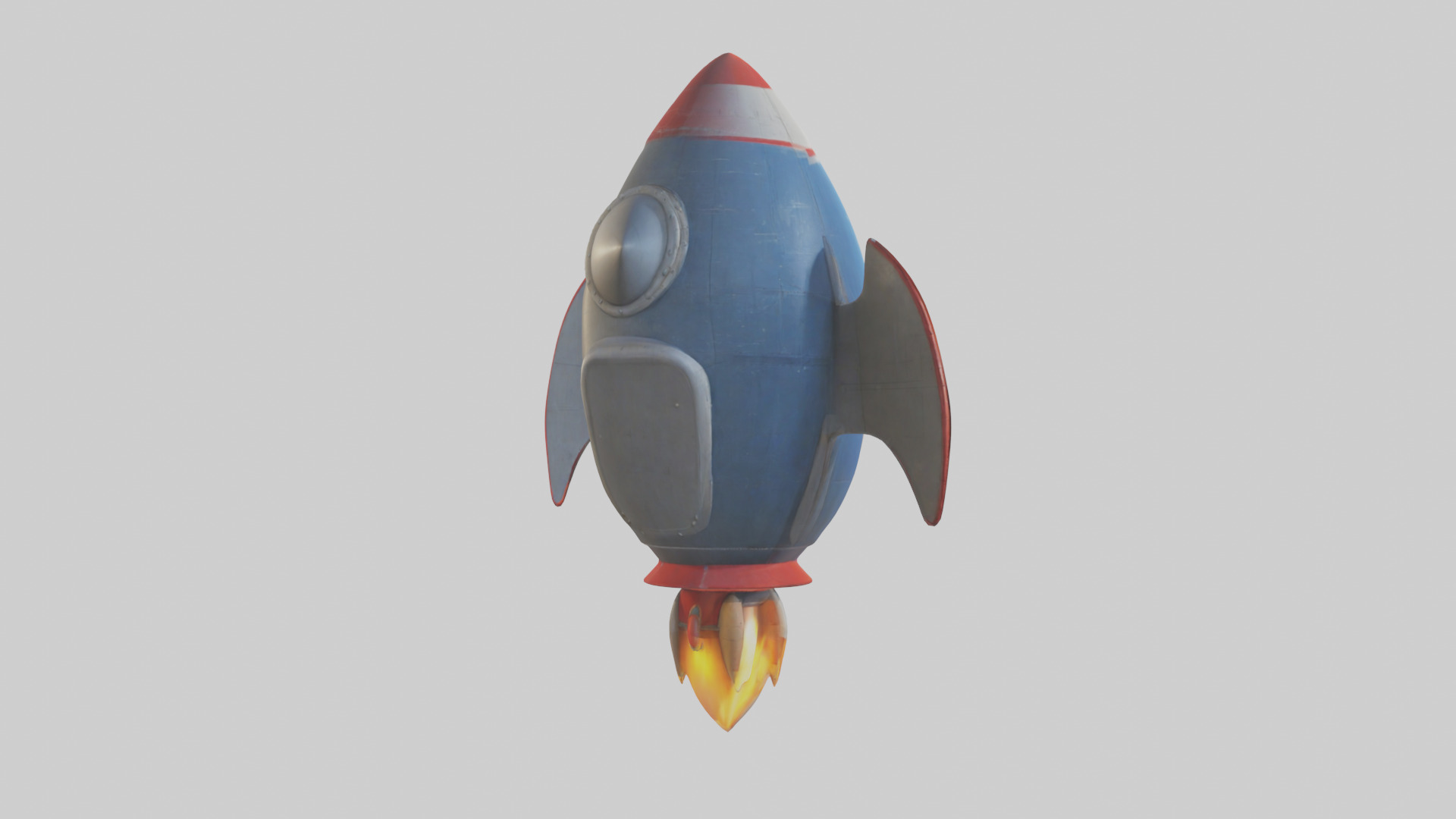 Cartoon Rocket model 3D model_2