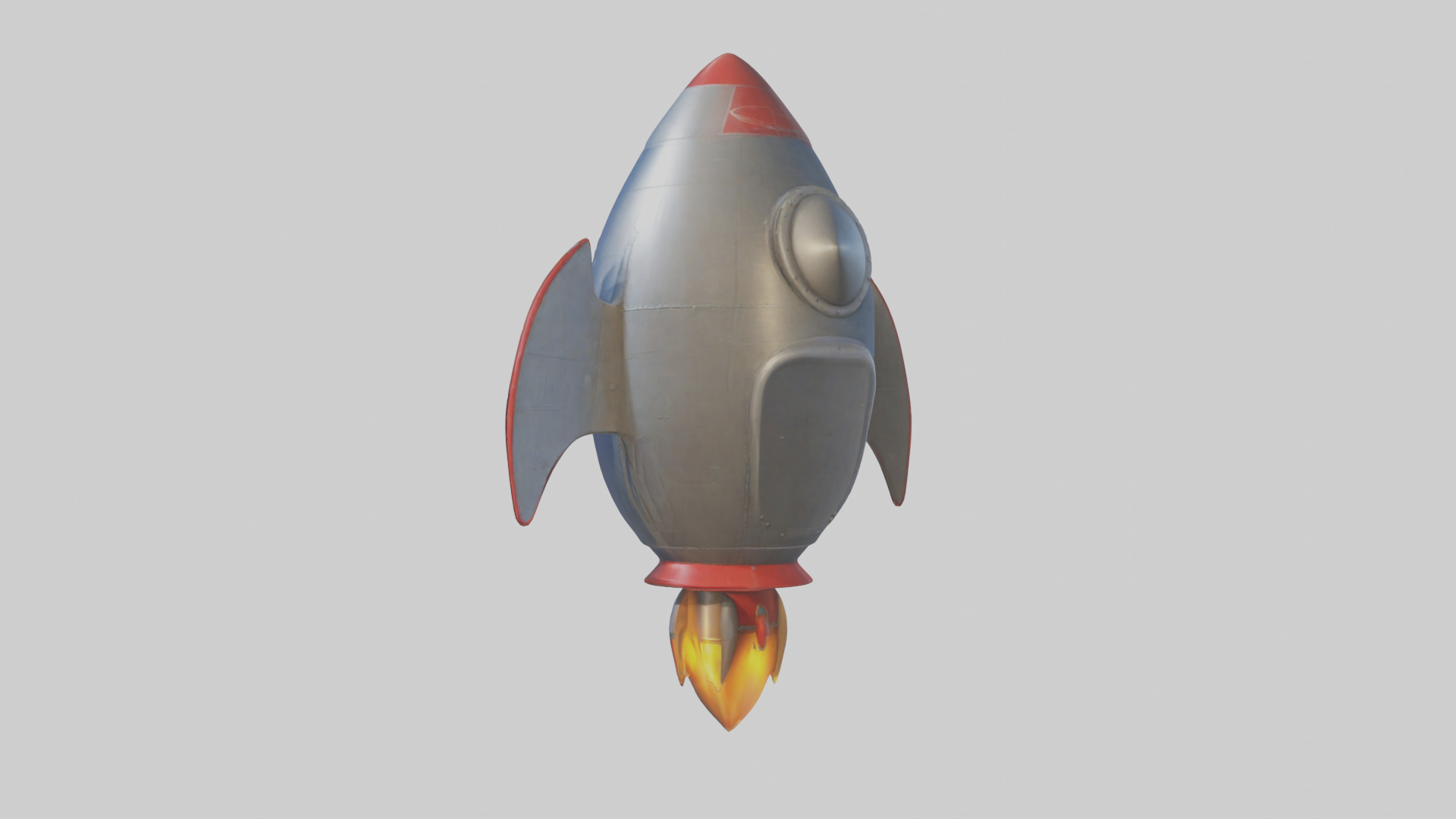 Cartoon Rocket model 3D model_1